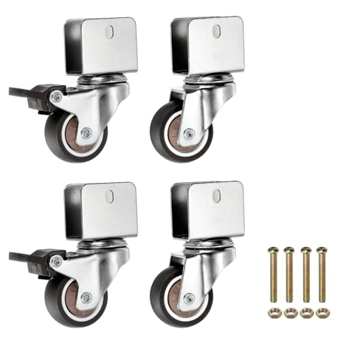 Roulettes pivotantes anti-rayures de 3,8 cm pour protéger les sols et stabiliser les meubles