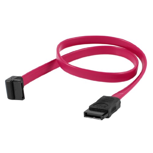 Cable Adaptador SATA 7 Pin a Ángulo Recto F/F Rojo 43 cm