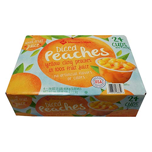 Member's Mark Diced Peach Cups, 96 Ounce