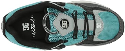 DC Men's Kalis Lite Runner Skate Shoe, Black/Grey/Blue, 5 | Image 4