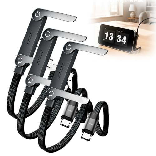 Câble de charge 2 en 1 avec support invisible et connecteur pliable