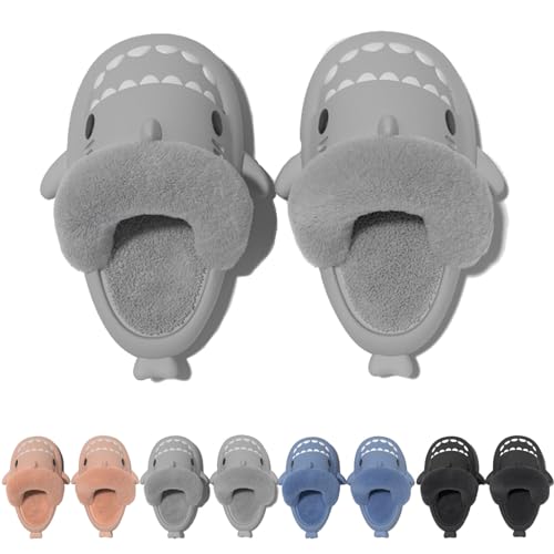 Sharklas Polares, Sharklas De Invierno, Shark Fuzzy Slippers, Winter Cloud Shark Slides, Casual Women's Men's Plush House Slippers