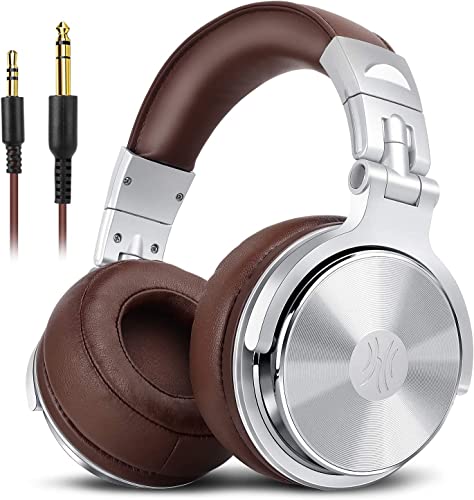 OneOdio Pro30 ヘッドホン 有線 ハイレゾ ヘッドフォン モニターヘッドホン DJヘッドホン スタジオレコーディング/楽器練習/ミキシング/TV視聴/映画鑑賞 (シルバー)