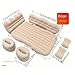 jtymx High-Value Comfortable Inflatable Car Bed, Car Accessories, Soft and Skin-Friendly Flocking Folding Design, Suitable for Camping Beach Trips,