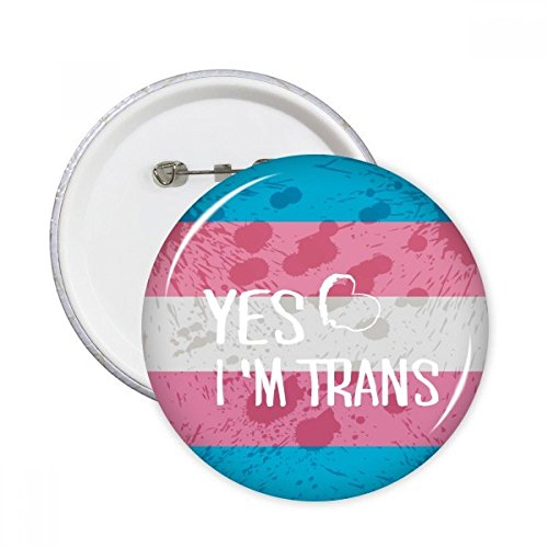 Badge Trans LGBT broches rondes vêtement décoration multicolore