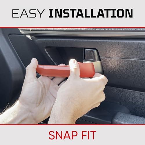 Image of AJT DESIGN Door Handle Covers Compatible with Toyota Tundra (2022+), Tacoma (2024+) & 4Runner (2025+) | Interior Accessories | High Strength ABS Plastic | Made in USA | 4 Piece Set - Solar Octane