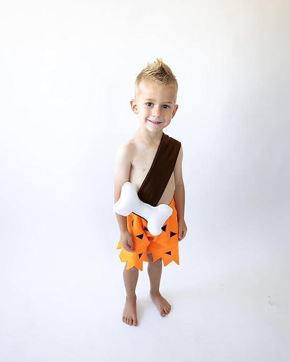 Miniatura 3 de Luke and Lulu Halloween Toddlers Costume - Pebbles Outfit For Baby Girls - Caveman Bam Bam Costume for Baby Boys