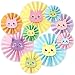 9 Pcs Cartoon Doll House Birthday Party Fan Decorations for Cartoon Theme Cats Birthday Party Supplies Multicolor Cat House Vibrant Fun Hanging Paper Fans for Birthdays Decorations Cute Cat Themed