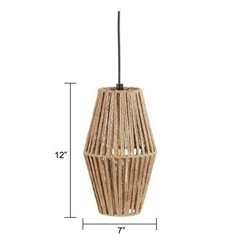 Silverwood Christian Rope Pendant Light, Brown - Image 4