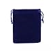 Tinksky Gift Bags Candy Bags Velvet Drawstring Wedding Favor Jewelry Pouch, Pack of 10 (Dark Blue)