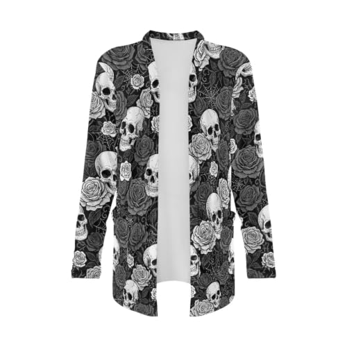 Image of Forchrinse Red Ladybug Cardigan for Women Causal Long Sleeve Open Front Cardigans Sweater Fashion 2024 Fall Coat with Pockets