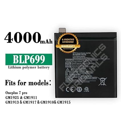 Image of BLP699 Battery for Oneplus 7 Pro GM1911 GM1913 GM1917 GM1910 GM1915 Battery with 6 Month Warranty**** (U65)