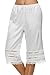 Avidlove Women Lingerie Satin Lace Pettipants Snip-it Culottes Slips Bloomers Split Skirt, Style1-White, XL