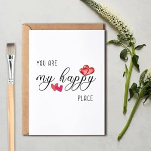 Oysterspearlyouaremyhappyplaceillustratedgreetingcardloveyouvalentinesdaycardanniversaryboyfriendgirlfriendhusbandwife Urban Country Home Decor Oysterspearl you are my happy place illustrated greeting card love you valentines day card anniversary boyfriend girlfriend husband wife urban country home decor