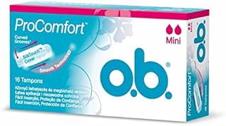 OB O.B. Pro Comfort Mini Tampon 16s -O.B.PRO Comfort Super tampons with Fluid-Lock Grooves for Locked-in Leak Protection