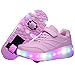 Chaussures de Sport de Patinage à roulettes pour Enfants Lumières de Chargement LED Chaussures à Deux Roues Enfants garçons et Filles Patins à roulettes Lumineux Chaussures de Sport en Plein air