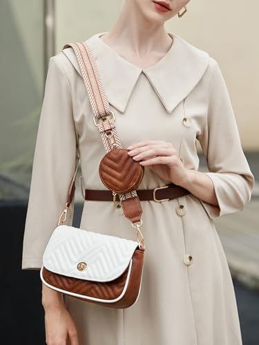 Image of JEEHAN Quilted Crossbody Bags for women Designer Shoulder Handbags Small Purse