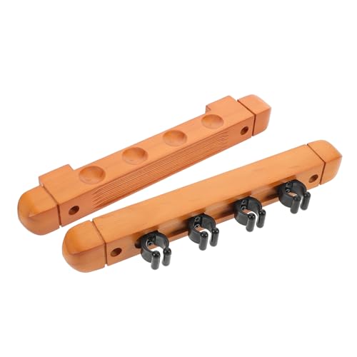 GALPADA 2pcs Billiard Rack Pool Stick Holder Wall Mount Dust Pool Cue Placer Holder Stick Snooker Cue Shape Racks Wall Snooker Billiards Billiard Solid Wood