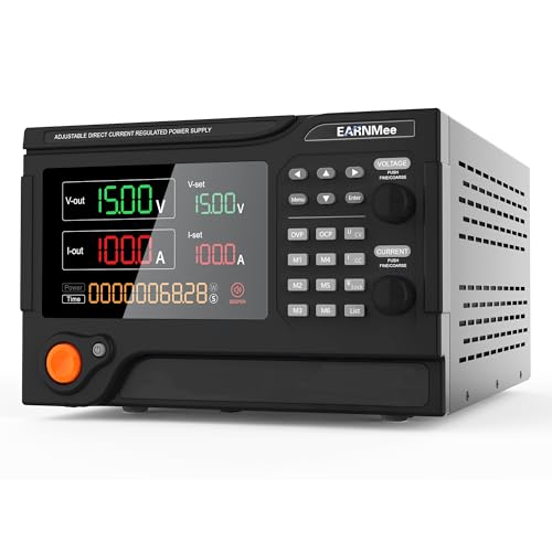 Image of 1500W High Power DC Power Supply Variable, 15V 100A Adjustable Switching Regulated DC Bench Power Supply with Precision Encoder Knob,PC Software Control,Precision 4-Digits Display