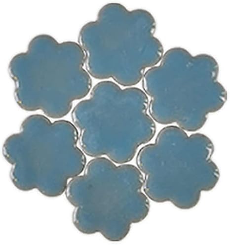 Amazon Co Jp 40ピースの花のセラミックモザイクタイルマルチカラーモザイクの片 Diy ホビーアーツウォール工芸品の装飾のためのモザイク作りの石 Color Sky Blue ホビー