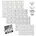 Adhesive Rubber Bumper Pads: Cabinet Door Bumper, Sound Dampening and Non-Skid Feet for Electronics, Drawers, Picture Frames, Cutting Boards, Clear, 84-PCs by Volarium