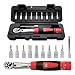 Produktbild RUIZHI Drehmomentschlüssel Fahrrad und Motorrad 1/4" Socket Set 2-24Nm Drehmoment Reparatur Tool Drehmomentadapter Rohrsteckschlüssel (Rot)