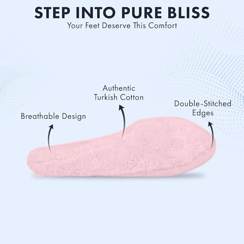 THIRSTY TOWELS Cloud 9 Turkish Spa Slippers - Plush, Washable, Non-Slip Terry Slippers for Women, Men, Kids & Guests, Unisex House Shoes, Holiday Gift3