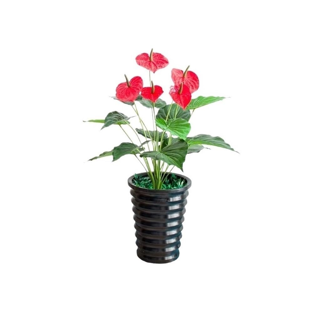 Kx9Lb8d Faux floor plant Simulation Plant (with Flowers) Ornaments Small Fake, Suitable for Kitchen, Living Room