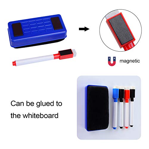 Board2By Magnetic Whiteboard Contact Paper, 40 X 17.3 Inch Self Adhesive Dry Erase Sticker For Wall, Removable White Board Wallpaper Roll With 42 Magnetic Letters For Kids, Classroom, Office #TOP7