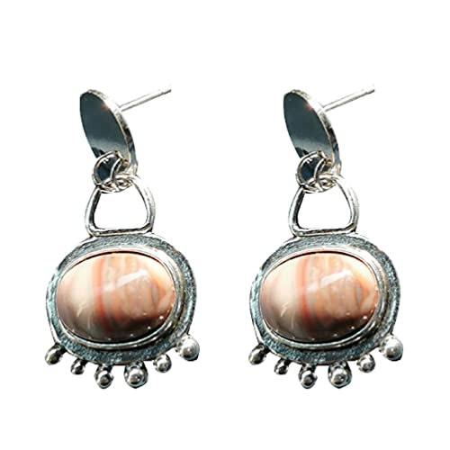 XIANJUN 1 paire de boucles d'oreilles pendantes en métal avec motif pierre - Cadeau pour femmes et filles Cover