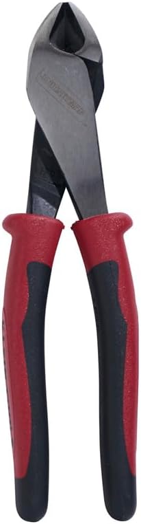 Klein Tools J248-8 Pliers, Made in USA, Diagonal Cutting Pliers with Angled Head, Short Jaws, High-Leverage Design, 8-Inch