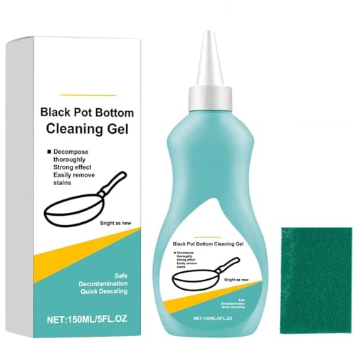 Detergente per Pentole in Acciaio Inox, Magic Gel Cleaner per Pentole e Padelle,150 ML Detergente Gel Per Fondo, Pentola Macchie Fondo Olio Agente Pulizia