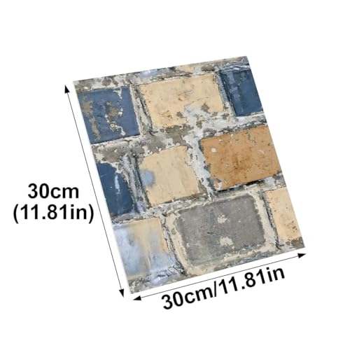 Papier peint adhésif brique 3D (30 PCS, 30x30cm) imperméable pour salon