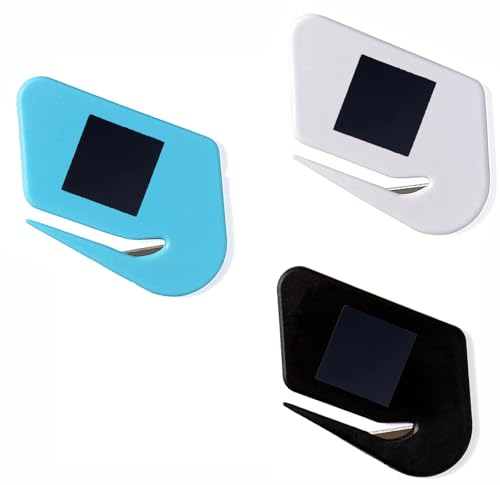 Three Pack Magnetic Letter Openers in Black White Lake Blue