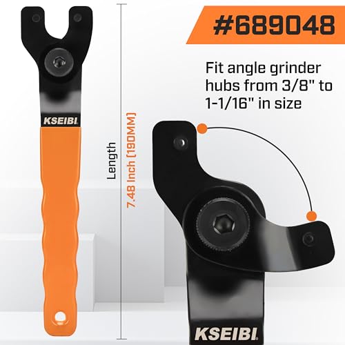 Image of KSEIBI 689048 Universal Adjustable Pin Angle Grinder Wrench for Flange Grinder Tool Machine from 4 Inch - 9 Inch Spanner