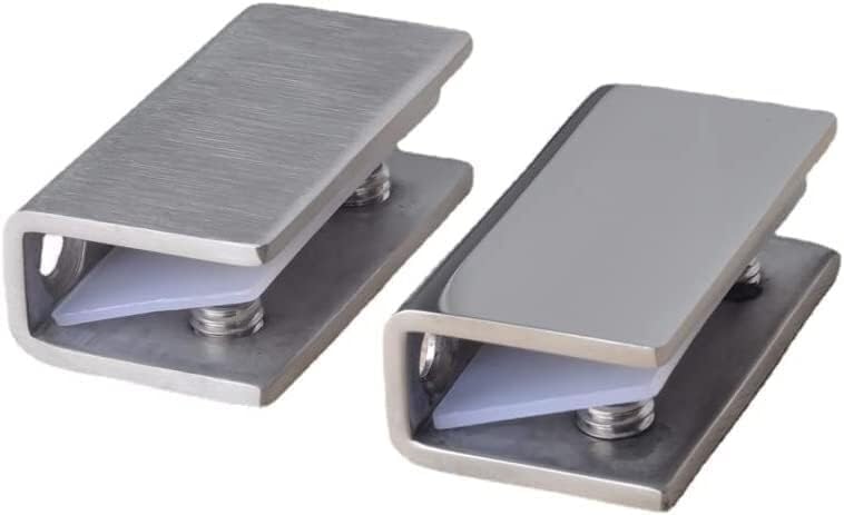 Glass Railing Post Silver Clamp Glass Floor Clamp Cabinet Clamp Balustrade Post Railing Clamp Glass Shelf Clamp(Mirror)