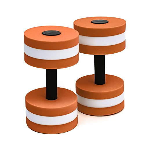 Trademark Innovations Lot de 2 haltères pour aquarium, Orange Cover