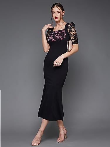 Image of Miss Chase Women's Sleeveless Collared Bodycon Above-Knee Polyester Dress