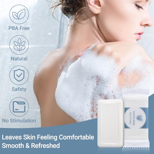 Image of Kacctyen 600 Pcs Mini Bar Soap Bulk Individually Wrapped Hotel Hand Soap