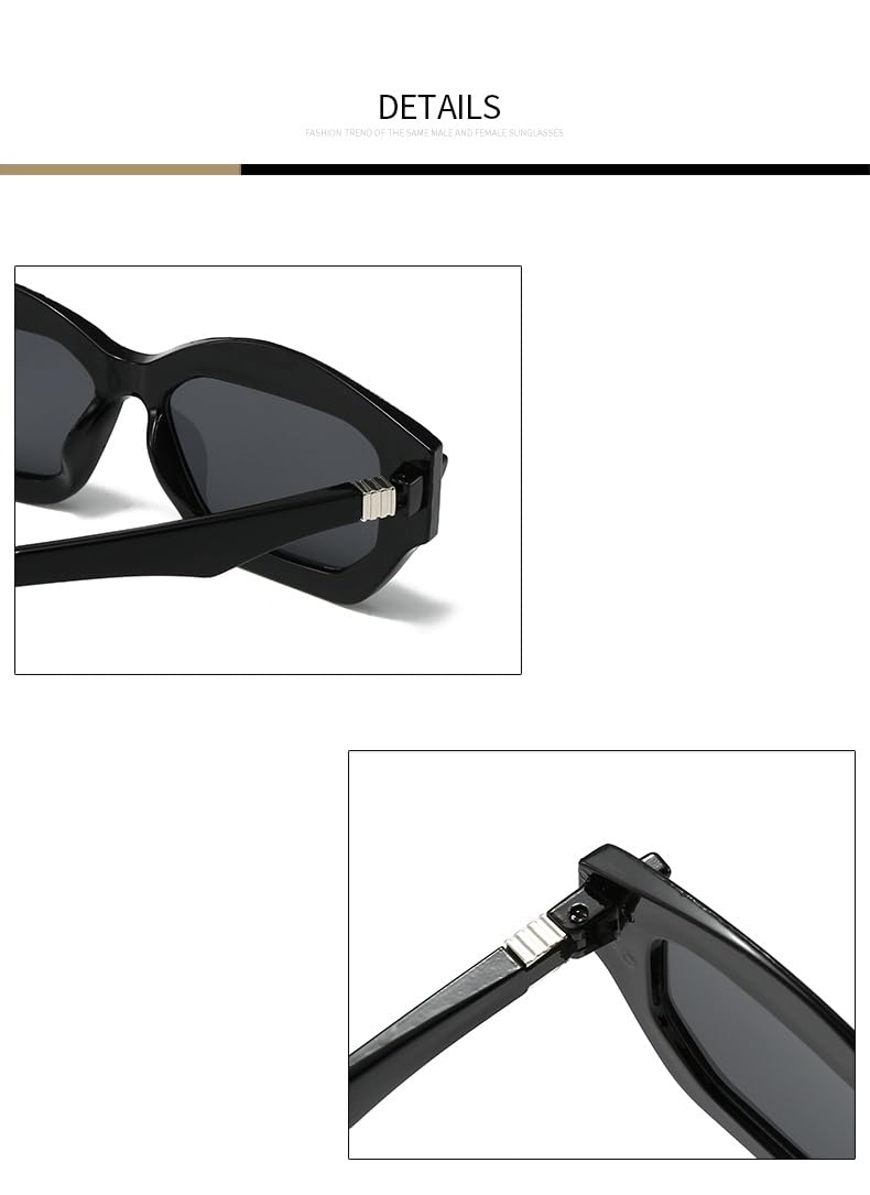AUGEN Hexagon Kunststoff Sonnenbrille Fashion Unisex UV400 Schutz Large Size (199)