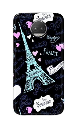 Image of PRINTFIDAA Lovers Famous Place Eiffel Tower in Paris Printed Designer Hard Back Case Cover for Motorola Moto G5S Plus (5.5 inch), XT1803, XT1805, XT1806, XT1804 -(SF) MVN1003