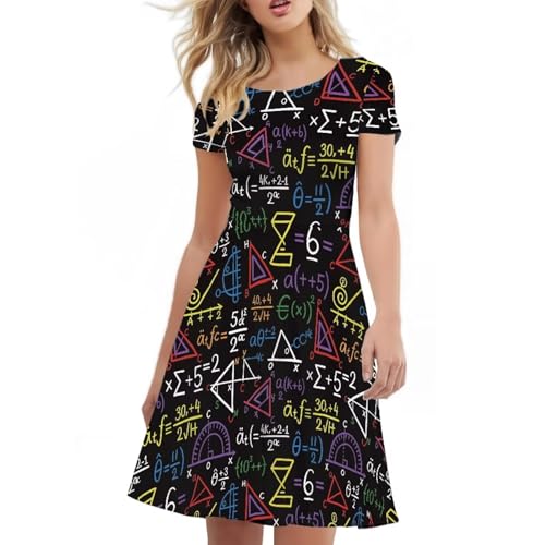Image of AFPANQZ Womens Casual Summer Lightweight Vintage Dress Short Sleeve Midi Dress Knee-Long Luxury Formal Dress