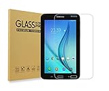 KIQ (TM) Premium Crystal Clear Tempered Glass Screen Protector - Includes Alcohol Cleaning Wipe + Dry Wipe for Samsung Galaxy Tab 3 7.0 LITE SM-T110