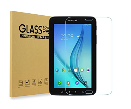 KIQ Galaxy Tab E 7.0 Lite Tempered Glass Screen Protector 0.30mm 9H case-Friendly self-adhere Easy to Install with Cleaner Cloth for Samsung Galaxy Tab 3 7.0-inch Lite, Tab E 7 Lite