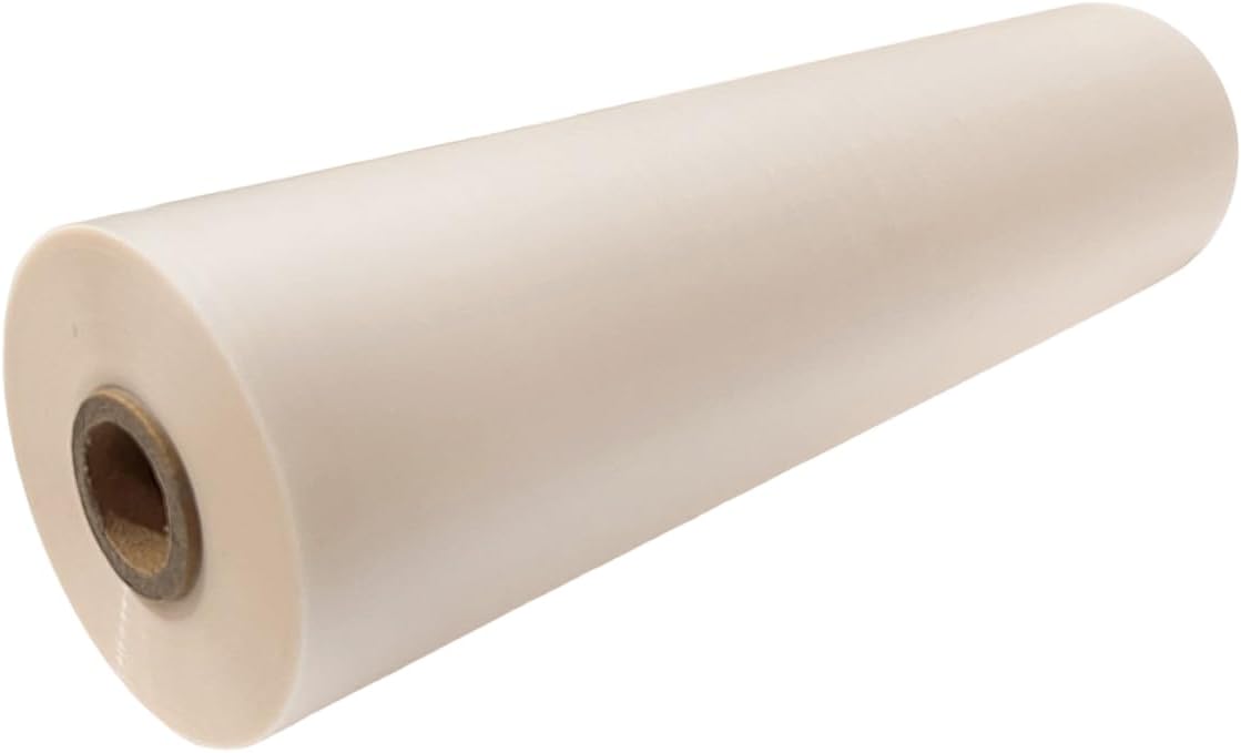 INTBUYING 12.5 in x 656 ft Matte Thermal Laminating Film BOPP Laminating Film Hot Roll Laminating Film, 1" Poly-in Core, 1 mil (28 mic) Thickness, Laminating Sheet Roll for Paper and Photo Laminating