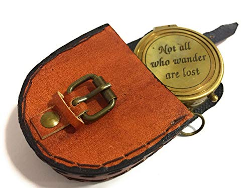 Brújula de Latón NauticalMart con Estuche de Cuero miniatura 2