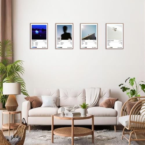 Daniel Poster Caesar Album Cover Signed Limited Edition Posters (Set of 4) Unframed 8inch X 12inch(20 X 30cm) Room Aesthetic Scannable Song Code Music Posters