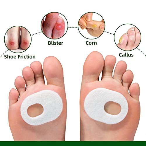 Image of Welnove 84pcs Callus Pad with Water-Resistant Self-Stick Adhesive, Protects Foot, Heel and Toes from Rubbing and Friction,Oval Shape Design,Reduce Pressure and Friction from Shoes Rubbing-White