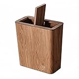 Fácil de limpiar: para deshacerse de los olores y manchas desagradables, simplemente puede limpiar estos contenedores de basura de madera ocasionalmente. De esta manera, se mantiene higiénico y no se convierte en un ojo.