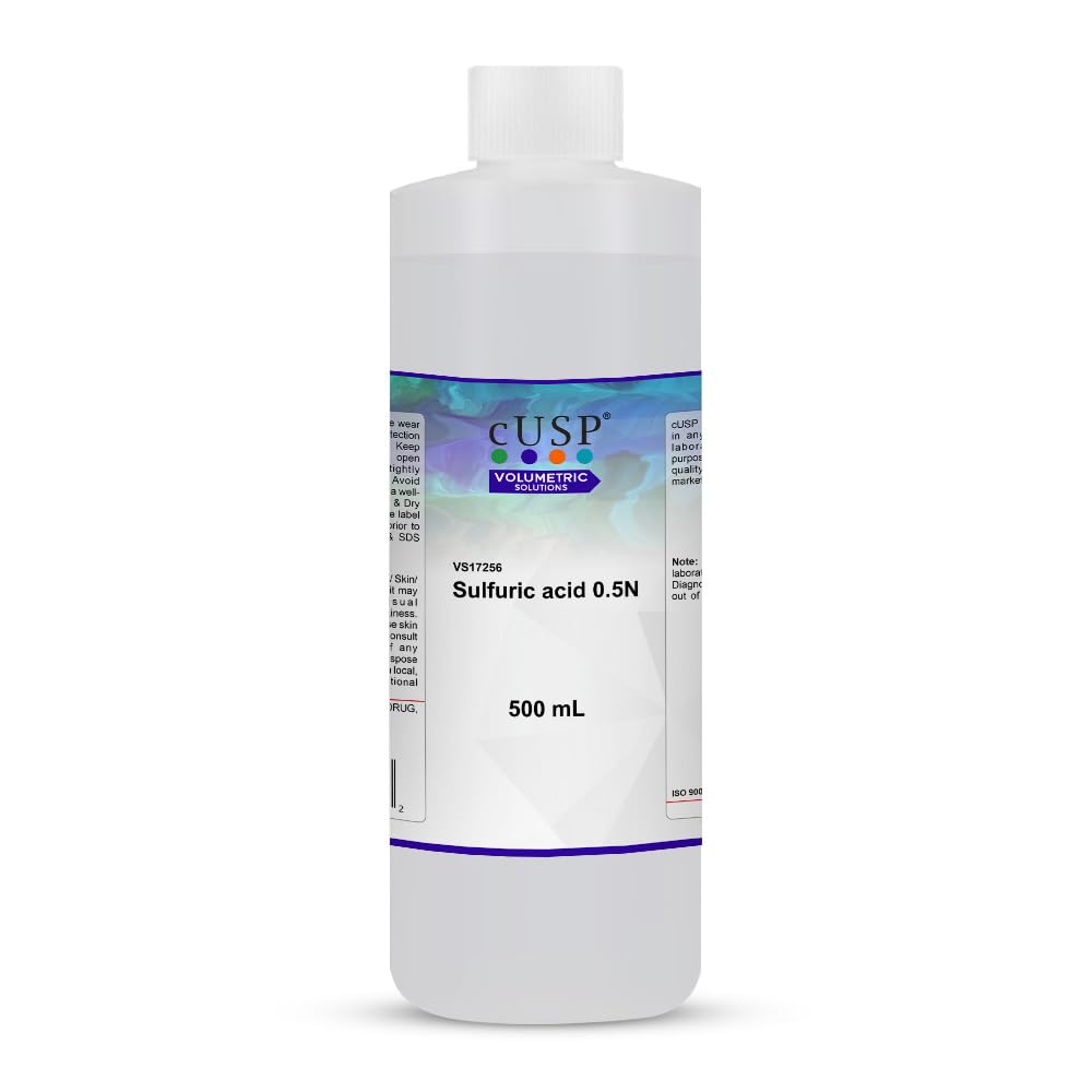 Lab-Grade Sulfuric Acid 0.500N – Reliable & Ready-to-Use Solution for Science & Industry (500mL)